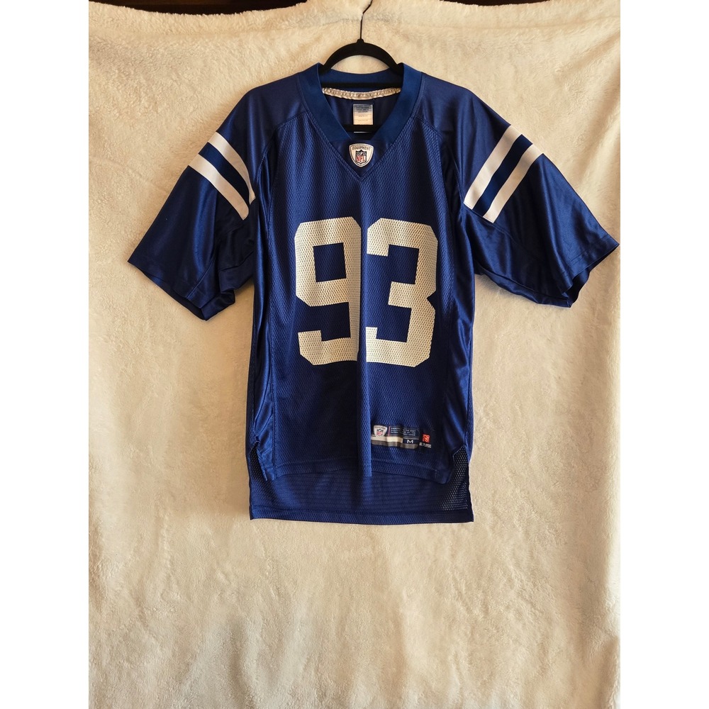 Reebok NFL Indianapolis Colts Dwight Freeney 93 Jersey Mens Medium Blue N709A